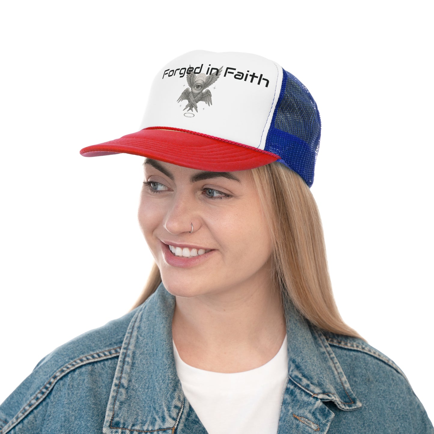 Forged in Faith Trucker Cap - Stylish & Inspirational Headwear