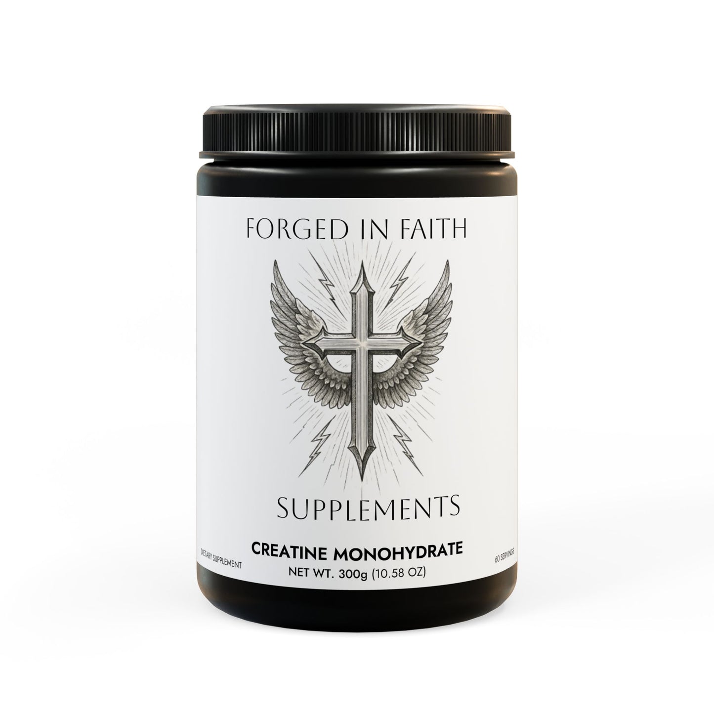 Forged in Faith: Creatine Monohydrate Supplement (300g, 10.58oz)