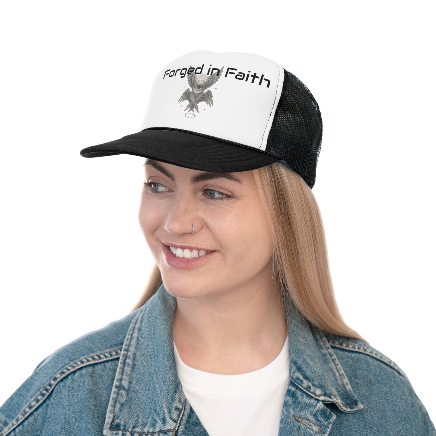 Forged in Faith Trucker Cap - Stylish & Inspirational Headwear
